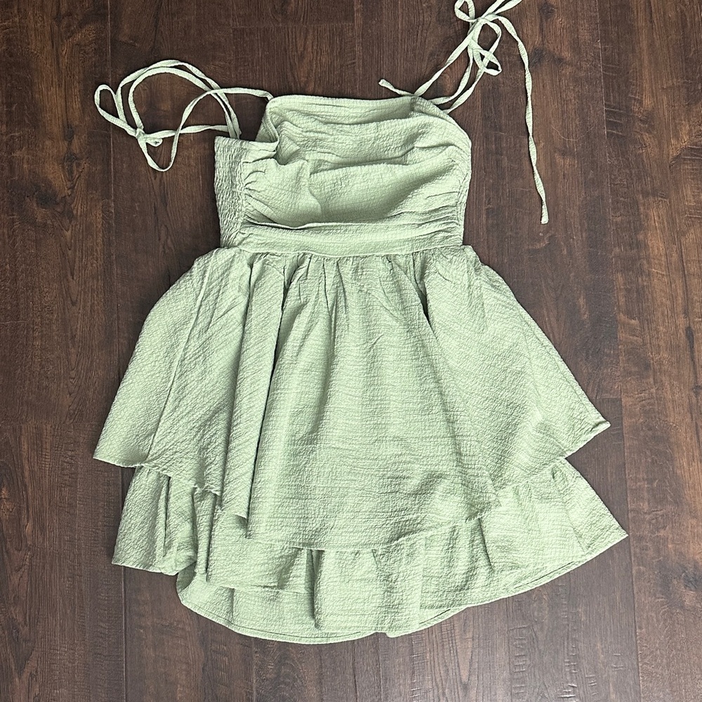 SHEIN Light Green Layered women’s Dress #c5